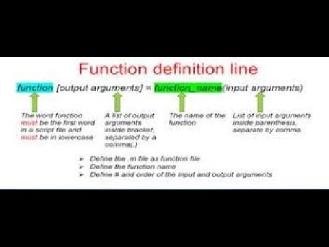 MATALB Programming Lecture 8- part I (Programmer-Defined Functions in ...