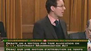 Andrew Cash speaks to the limiting of debate on copyright - February 8, 2012