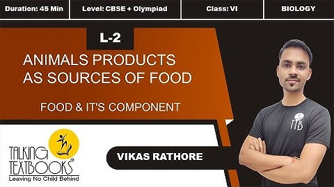 L-2 Animal Product Sources Of Food l Chapter 2 Food and Its Components Class 6 l Vikas Rathore l TTB