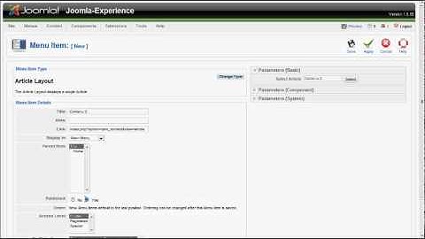 Comment créer des menus sur Joomla?