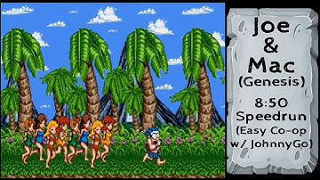 Joe & Mac (Genesis) Easy Co-op 8:50 Speedrun