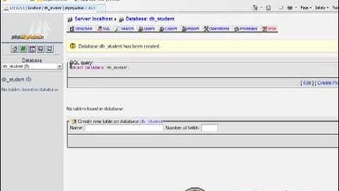 การสร้างฐานข้อมูล (CREATE DATABASE)