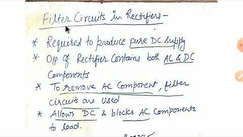 Filter circuit in Rectifier l Basic Electronics l Diploma l Polytechnic l Engineering l Skygyan