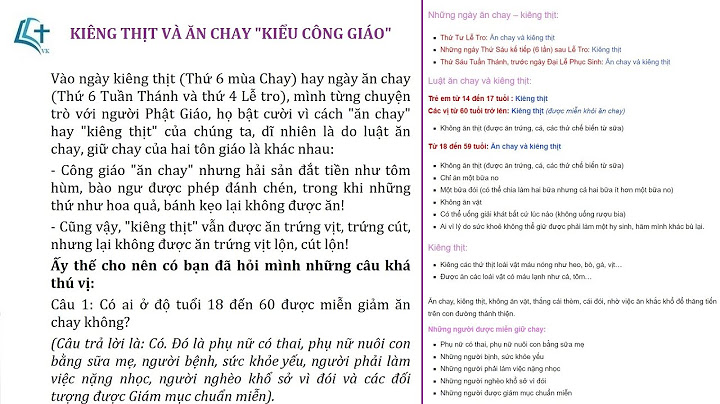 Ăn chay vào những ngày nào công giáo năm 2024