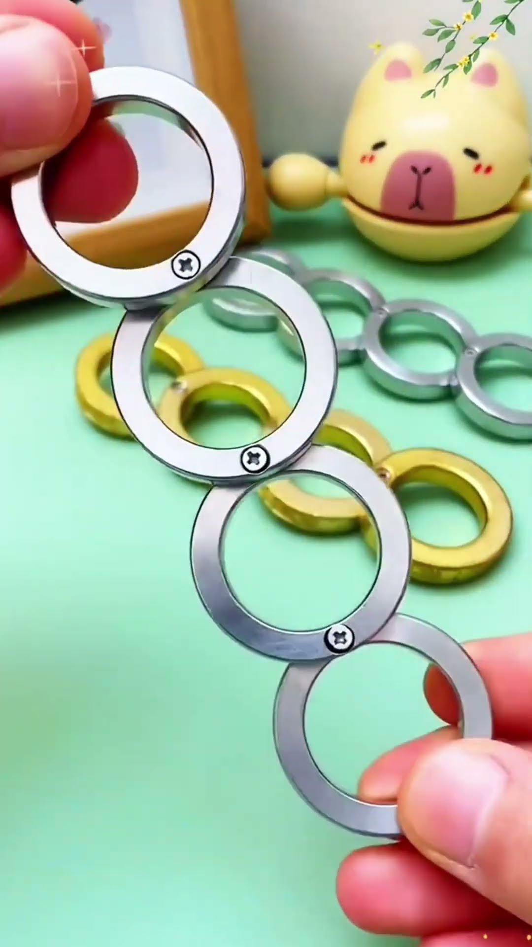 Product Link in Bio ( # 1608 ) @MaviGadgets ▶️ Stainless Steel Self-Defense Rotatable Foldable Ring