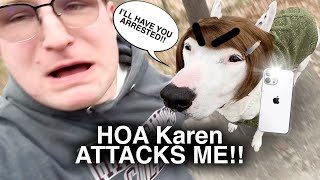 HOA Karen attacks me over leaves!! | Karen Bark