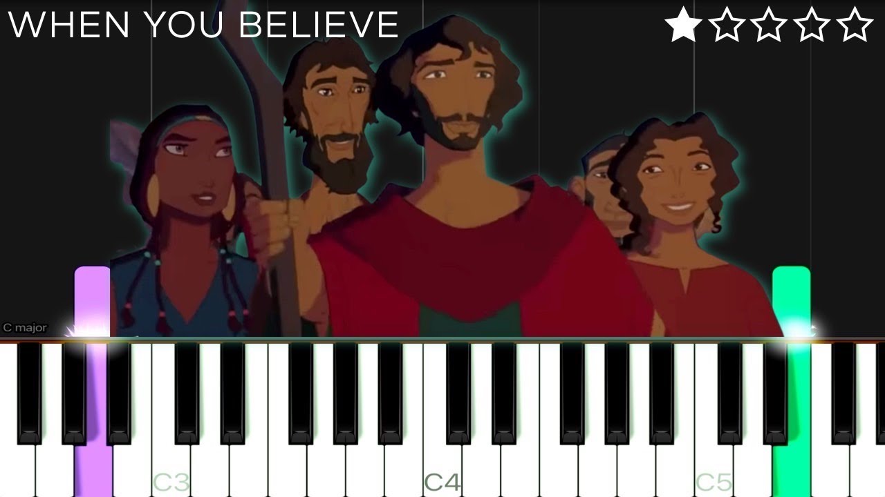 Whitney Houston, Mariah Carey - When You Believe | EASY Piano Tutorial