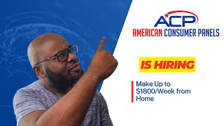 Earning $1800 a Week WFH at American Consumer Panels? Here's How...'