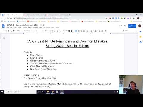 AP CSA Exam Tips Part 3