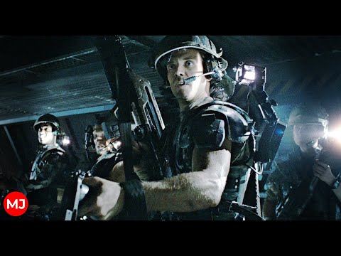 Aliens: colonial marines have landed and entered in the complex scene - Aliens (1986) in 1080p