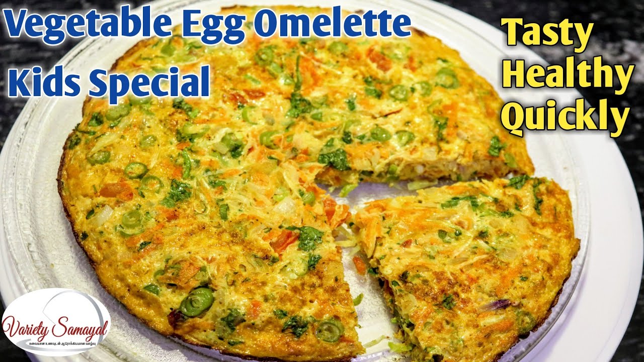 Vegetable Egg Omelette Mixed Vegetable Omelet Weight Loss Omelette