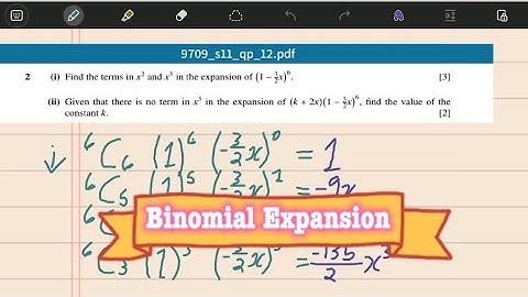 (M/J2011 /P12) A level Math Binomial Expansion
