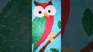 collage work on owl