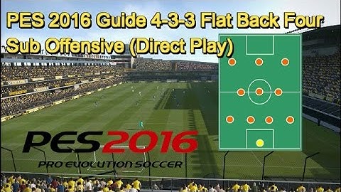 PES 2016 Guide 4-3-3 Flat Back Four Sub_Offensive (Direct Poss Play)