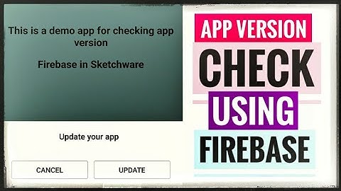 Check for latest version using Firebase in Sketchware