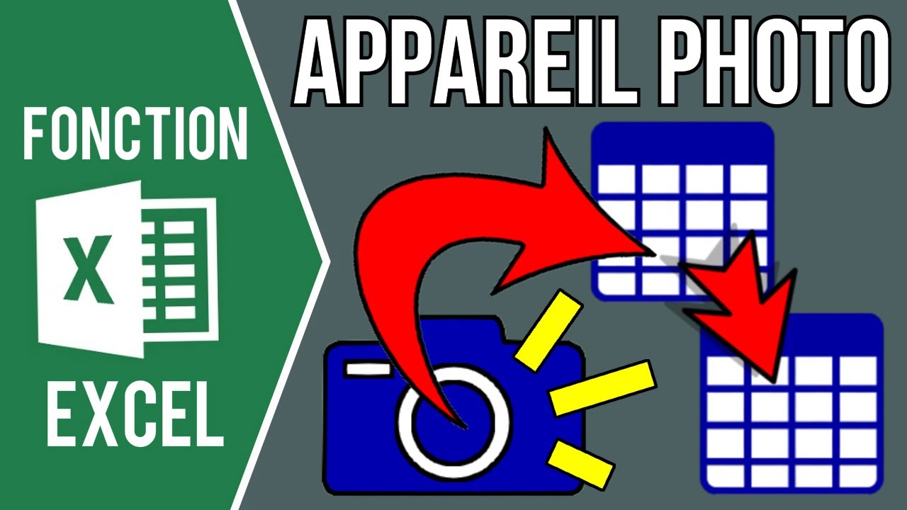 EXCEL - UTILISER L'APPAREIL PHOTO POUR FAIRE UNE CAPTURE D'ÉCRAN D'UN ...