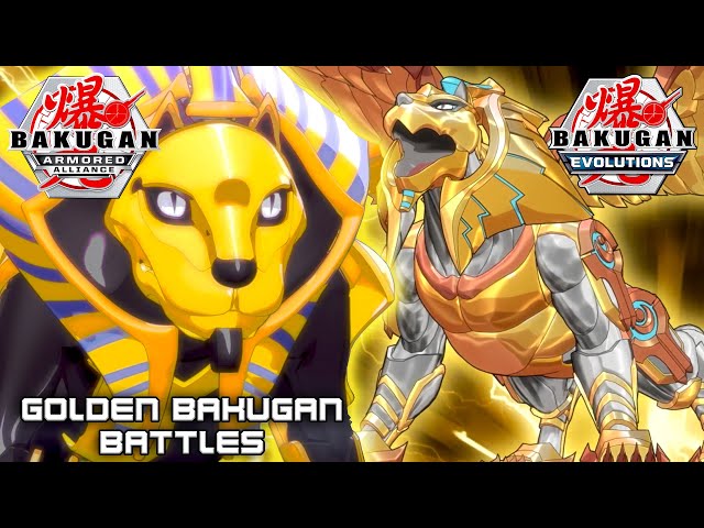 First GOLDEN BAKUGAN Battle in Every Season - Bakugan Evolutions, Geogan  Rising & Armored Alliance! 