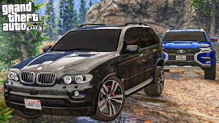 РЕАЛЬНЫЕ ПАЦАНЫ В GTA 5 - ЗАСТРЯЛ В ГРЯЗИ НА BMW X5 И НИВЕ! ПОПАЛИ ПОД ДОЖДЬ ПОСЛЕ РЫБАЛКИ! 🌊ВОТЕР