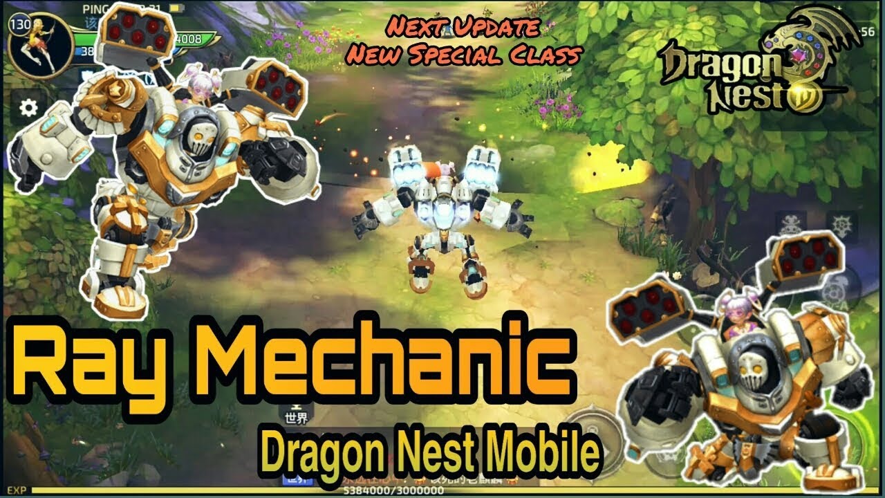 Dragon Nest M - Ray Mechanic Preview All Skill PVE & PVP - YouTube