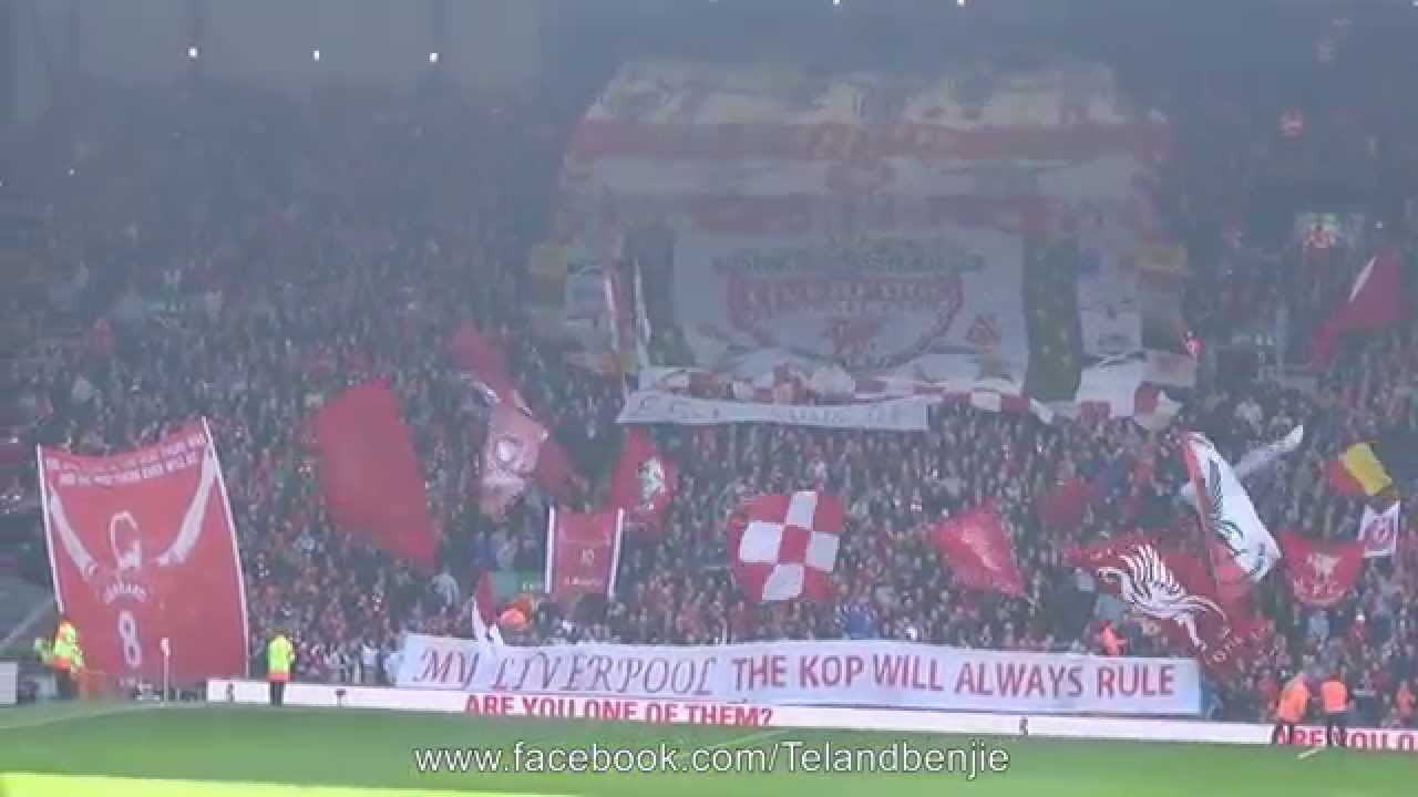 Fan Footage You'll never Walk Alone is drowned out by the singing Manchester  United Fans at Anfield - YouTube