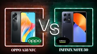 Full Comparison Oppo A58 NFC VS Infinix Note 30