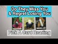 Do They Miss You/Do They Regret Their Actions 😢❤️Pick A Card Timeless Psychic Reading
