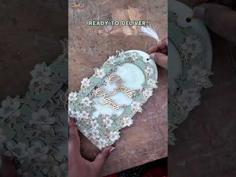 Making Process Of Floral MDF Card #kingofcards #makingprocess  #viralvideo #ytshorts