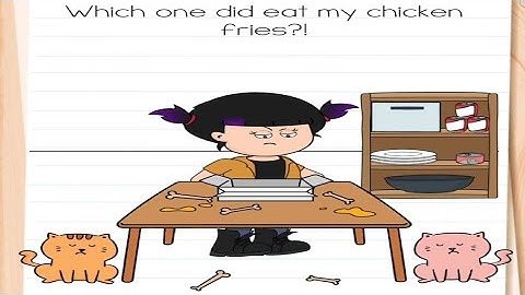 brain test 4 level 158 which one did eat my chicken fries | gameplay walkthrough