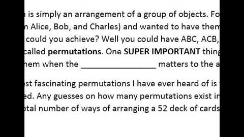 11.1 | Factorial and Permutation Notation
