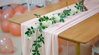 soardream romantic chiffon table runner new