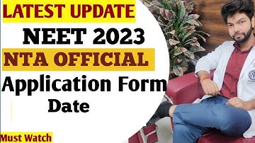 NEET 2023 Application Form Date By NTA ? NEET 2023 Registration Date | NEET 2023 Application Form