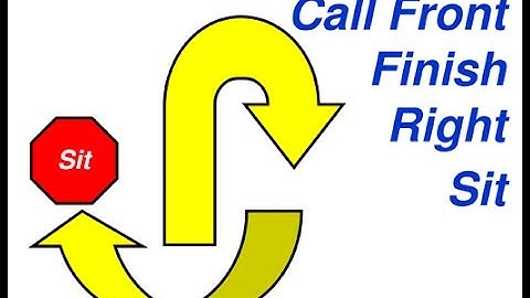 AKC Rally Novice Sign #15 : Call Front – Finish Right – Sit