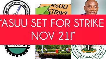 “ASUU Threatens Nationwide Strike November 21: Nigerian Universities on the Brink Again
