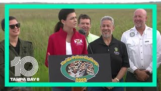 Florida First Lady Casey DeSantis helps kick off 2022 Florida Python Challenge