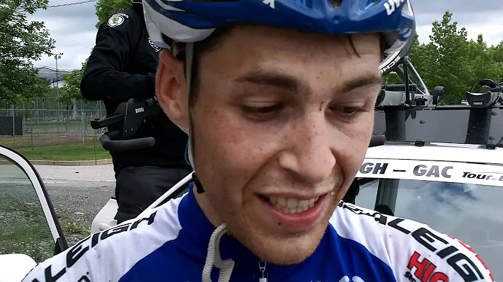 Jamie Sparling on Tour de Beauce Stage 2 podium