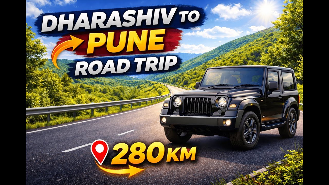 Dharashiv To Pune Road Trip | Non Stop 280 km Ride| Mahindra Thar LX Hard Top Diesel | Heavy Traffic