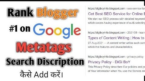 How To Add Meta Tag in Blogger | How To Increase Blogger Traffic Using Meta Tags