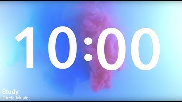 10 Minute timer / countdown - beep every minute /beautiful background/ Study circle music