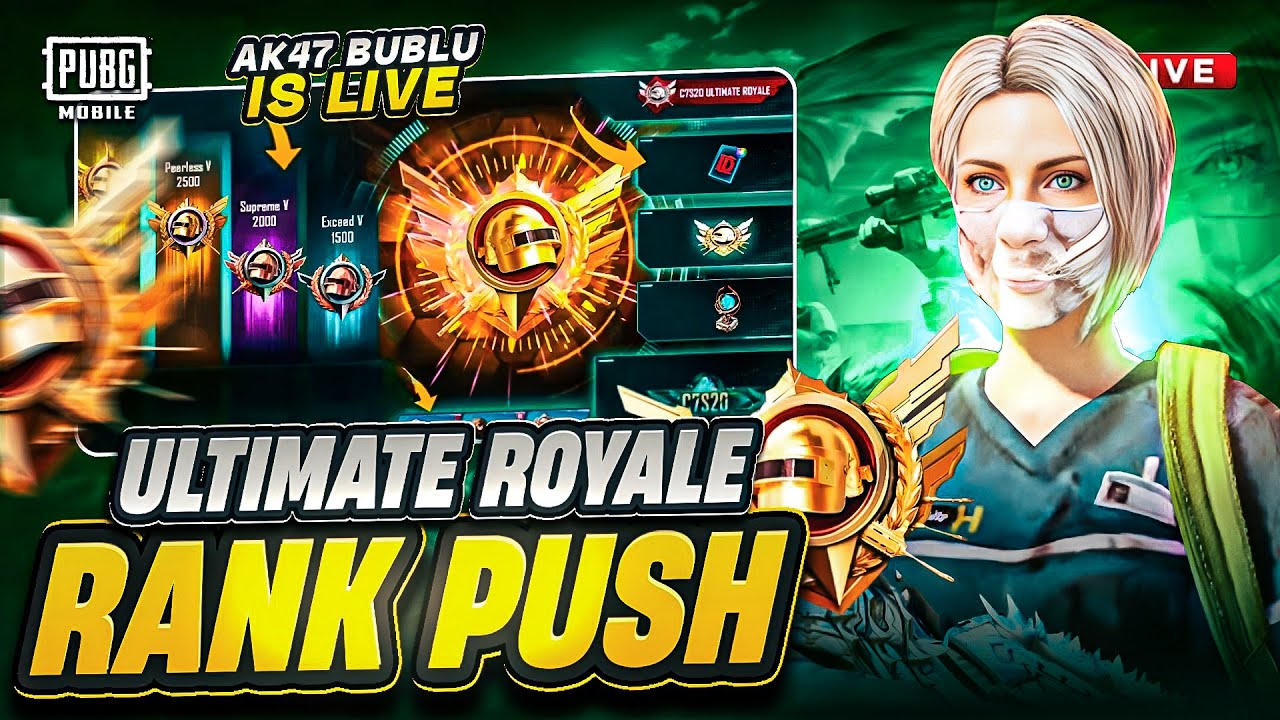 BABLU IS LIVE ROAD TO TOP 100 ULTIMATE ROYAL PUBG MOBILE - YouTube