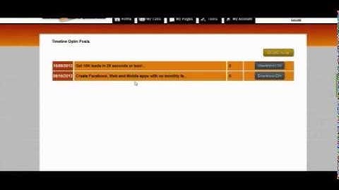 Put an optin form inside your time line and news feed