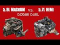 JUNKYARD DODGE 5.9L MAGNUM VS JUNKYARD 5.7L HEMI-WHO MAKES MORE DYNO TESTED TORQUE?