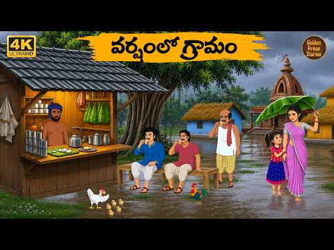 వర్షంలో గ్రామం - Telugu stories - Golden Prime Stories 15 - Neethi Kathalu - Telugu Moral Stories