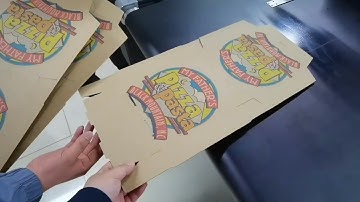 How to Print on Brown Pizza Box by SinglePass Digital Printing Machine.