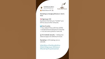 What Is Restaking? 🔁 | Web3 Brew #17