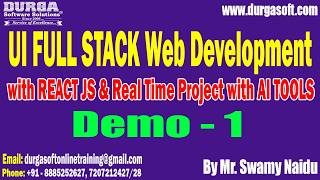 Information UI FULL STACK Web Development tutorial || Demo - 1 || by Mr. Swamy Naidu On 21-09-2026 @7AM (IST) Update