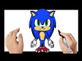 Step by Step Tutorial How to Draw Sonic, the Fastest Hedgehog in the World