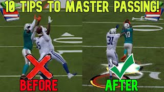 CAN'T PASS? HERE'S WHY! 10 Tips & Tricks on How to 🎓MASTER PASSING📚 in Madden NFL 23! Offense Tips