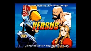 Capcom Fighting Jam (Invincible) Playthrough using the PS2 Action Replay Max :D #Playstation #PS2