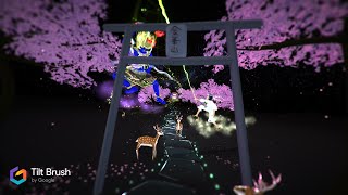 ”Blue Buddha and cherry trees in Nara" by NFT VR Art    Japanese animation & music screenshot 4
