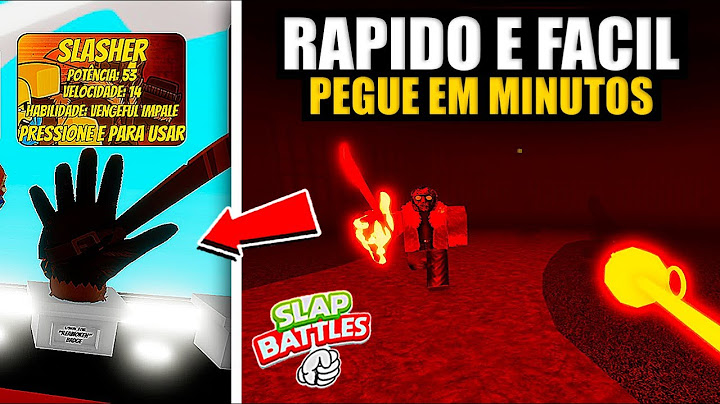 MÉTODO RÁPIDO E FÁCIL para pegar a GLOVE SLASHER no Slap Battles!